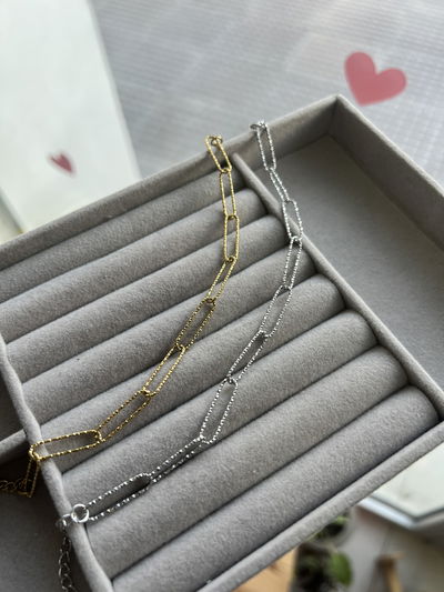 Pulseras - eslabones texturizados