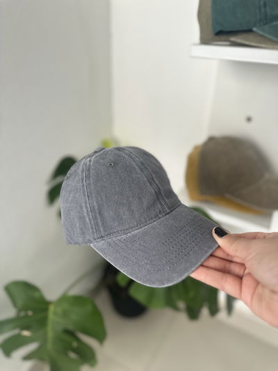 Gorra prelavada - gris claro