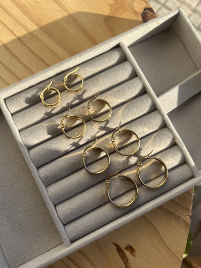 Argollitas cintas doradas