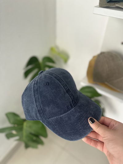 Gorra prelavada - azul oscuro