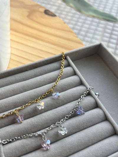 Pulseras - maripositas cristal