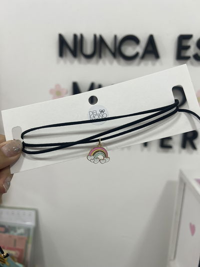 Chocker dorado gamuza | arcoiris