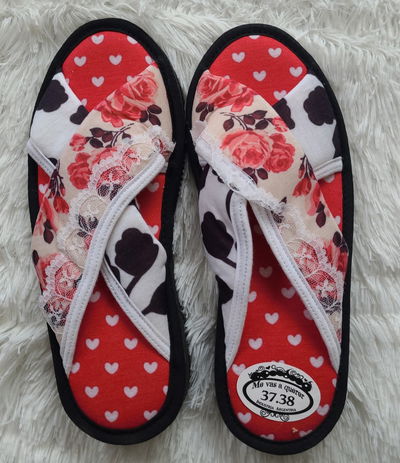Pantu chinelas corazon