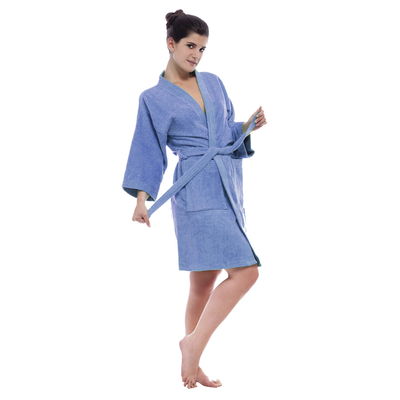 Bata toalla celeste