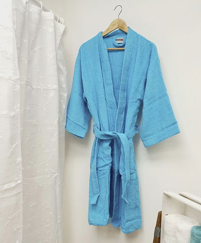 Bata toalla turqueza