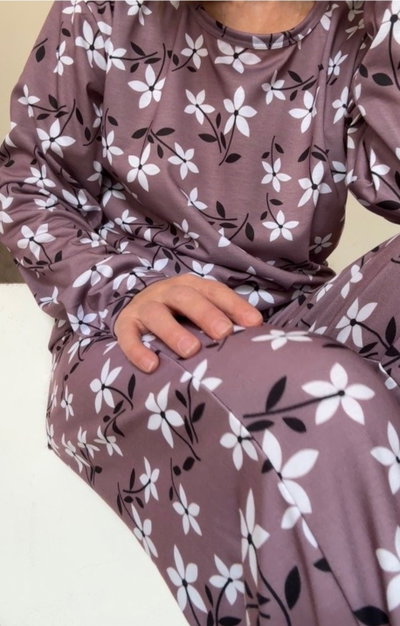 Pijama otoño flores
