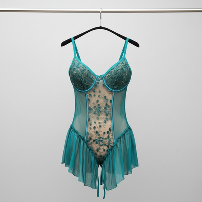 Body bordado verde