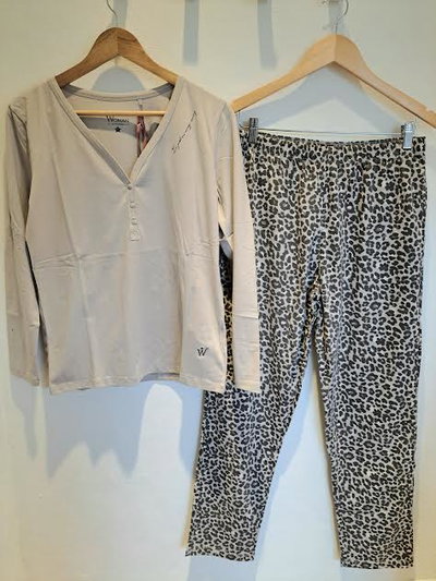 PIJAMA REMERA M/L Y CIGARETTE "REST LOVER" ART. WO15365I26