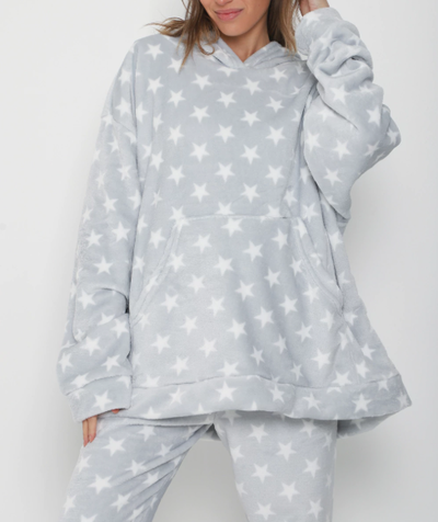 Pijama polar soft estrella clasic gris