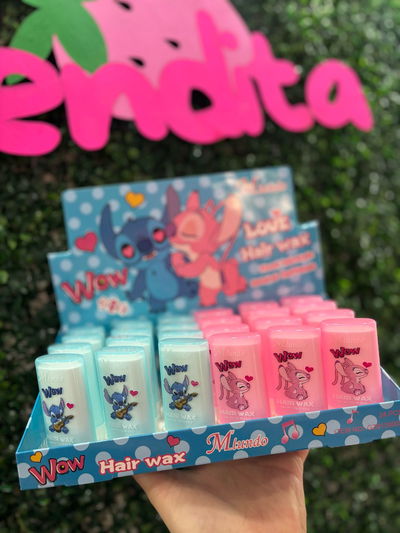 Cera para el pelo. Stitch y Angel