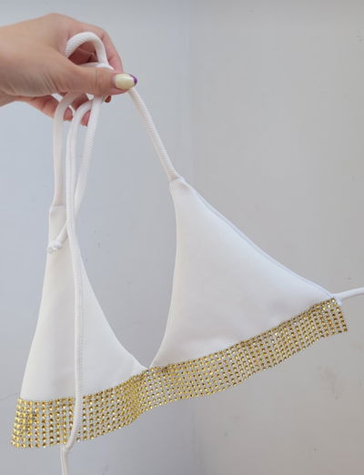 Top Mica blanco