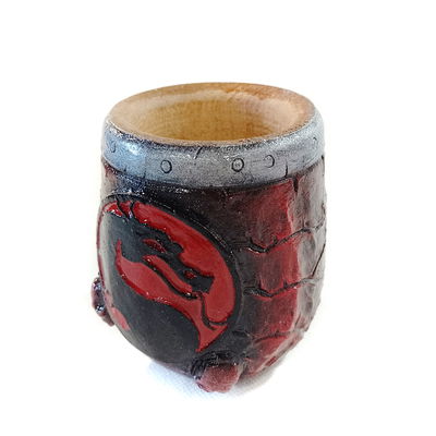 Mate Artesanal Algarrobo Mortal Kombat