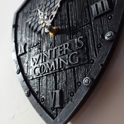 Reloj de Pared Artesanal Juego de Tronos Casa Stark