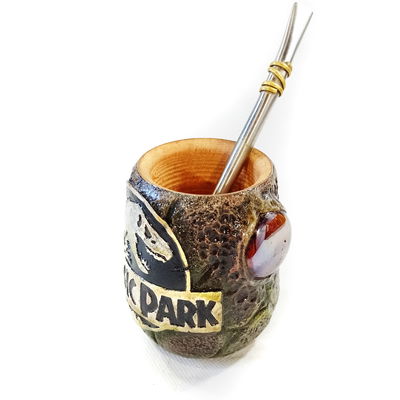 Mate Artesanal Algarrobo Jurassic Park