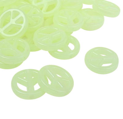 Símbolo paz brilla en la oscuridad 50g