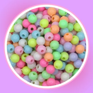 Plastico infantil pastel perla lisa 8 mm x 50g