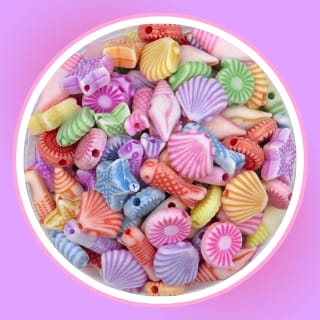 Plastico Infantil Fondo Rosa Marino x 50g