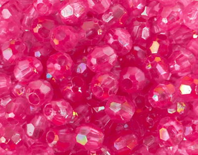 Cuentas plásticas tornasol facetadas x 50g