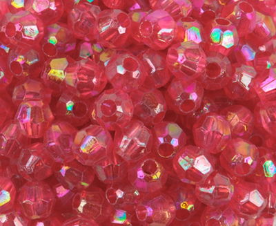 Cuentas plásticas tornasol facetadas x 50g