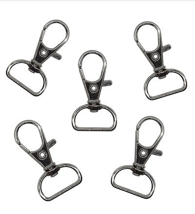 Mosquetón de Hierro color niquel 35 x 20 mm x 5 unidades