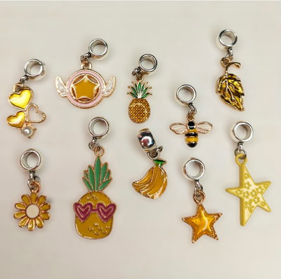 Charms Dijes esmaltados para pulsera de Pandora x unidad (gama amarillo) surtido