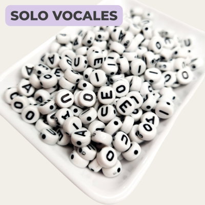 LETRAS BLANCAS VOCALES - 50G 380U APROX