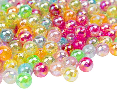 Perla plástica tornasol multicolor 8 mm x 50g