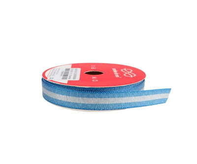 Cinta de poliéster con brillo, 1cm bandera argentina x 10 metros