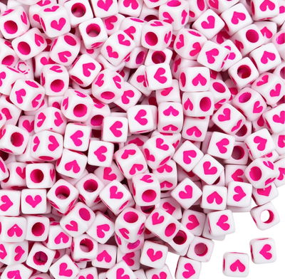400u aprox corazones rosa fluo (50g)