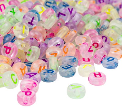 400u aprox letras transparentes (50g)