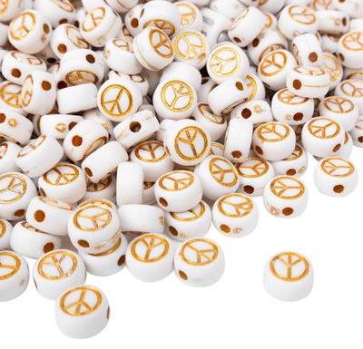 400u aprox símbolo paz dorado (50g)