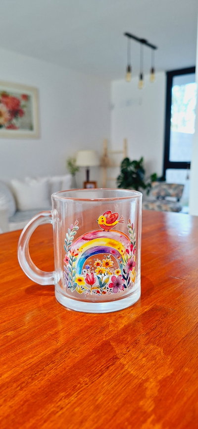 Taza de Vidrio Transparente 