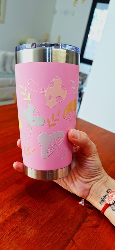 Vaso Térmico Rosa Setas