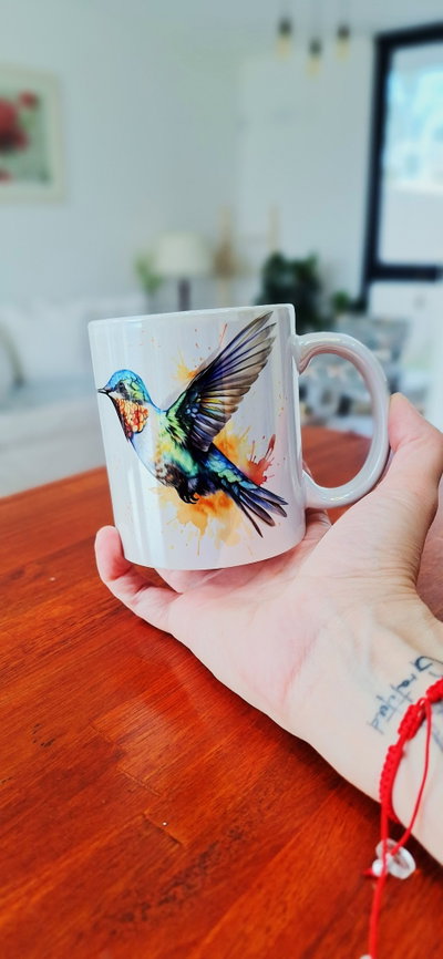 Taza de Ceramica Tornasolada Troquilino