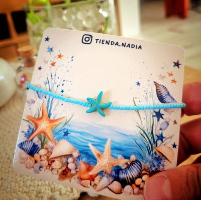 Tobillera Estrellita de Mar blue
