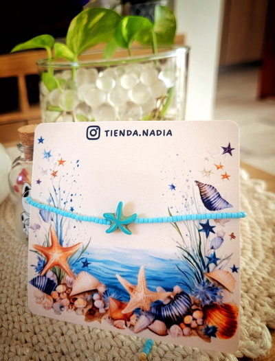 Tobillera Estrellita de Mar blue