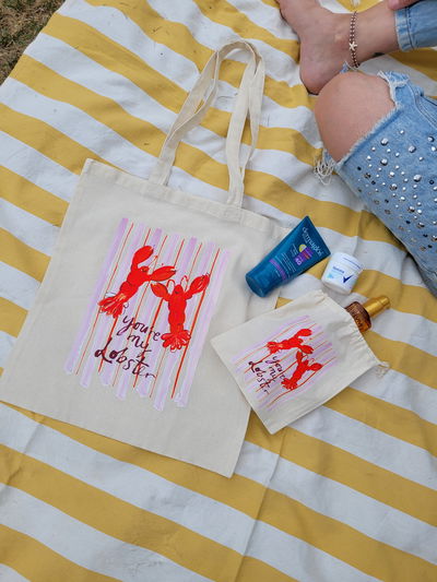 Tote bag y mini bag "Cangrejo"