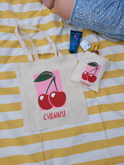 Tote bag y mini bag "Cherry"