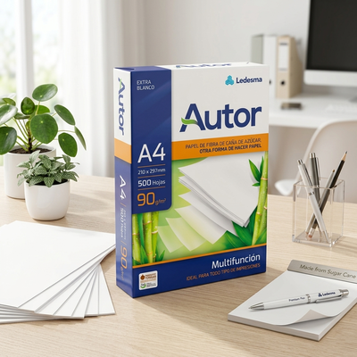Resma A4  Autor 90g – Extra Blanca (500 Hojas)