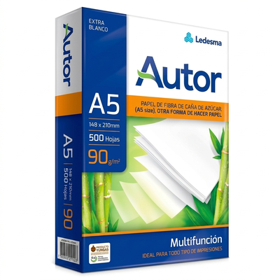 Resma A5  Autor 90g – Extra Blanca (500 Hojas)