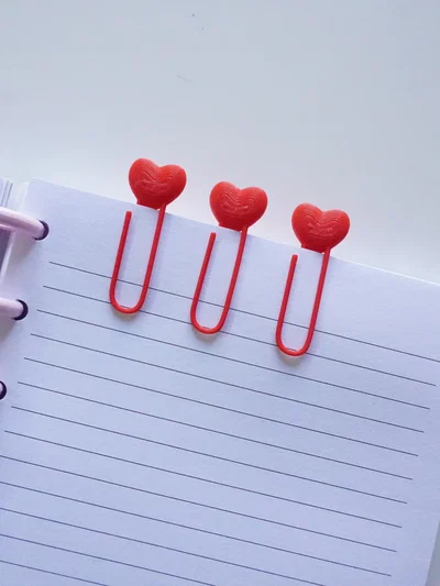 Clips corazón x 3