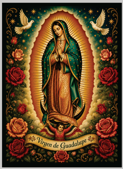 PDF Imprimible Cuaderno A5 Virgen de Guadalupe