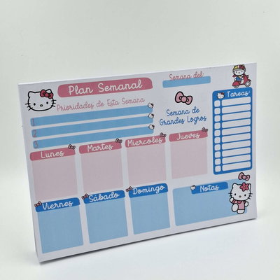 Hello Kitty Planner Semanal A4 PDF Imprimible Taco / Block 