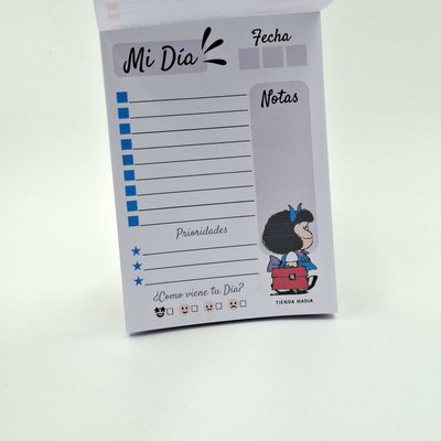 Mafalda PDF Imprimible Taco / Block de Nota A6 