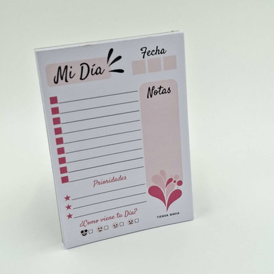 Hojas Multicolor PDF Imprimible Taco / Block de Nota A6 