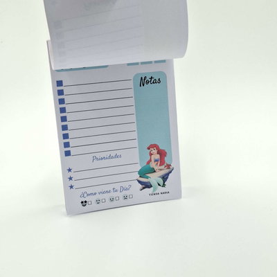 La Sirenita PDF Imprimible Taco / Block de Nota A6 