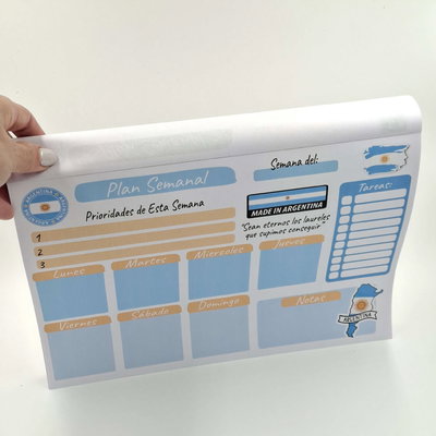 Argentina Planner Semanal A4 PDF Imprimible Taco / Block 