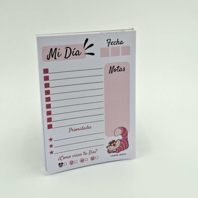 Alicia en el Pais de las Maravillas PDF Imprimible Taco / Block de Nota A6 