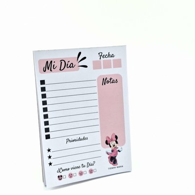 Minnie PDF Imprimible Taco / Block de Nota A6 