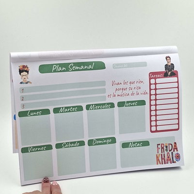 Frida Planner Semanal A4 PDF Imprimible Taco / Block 